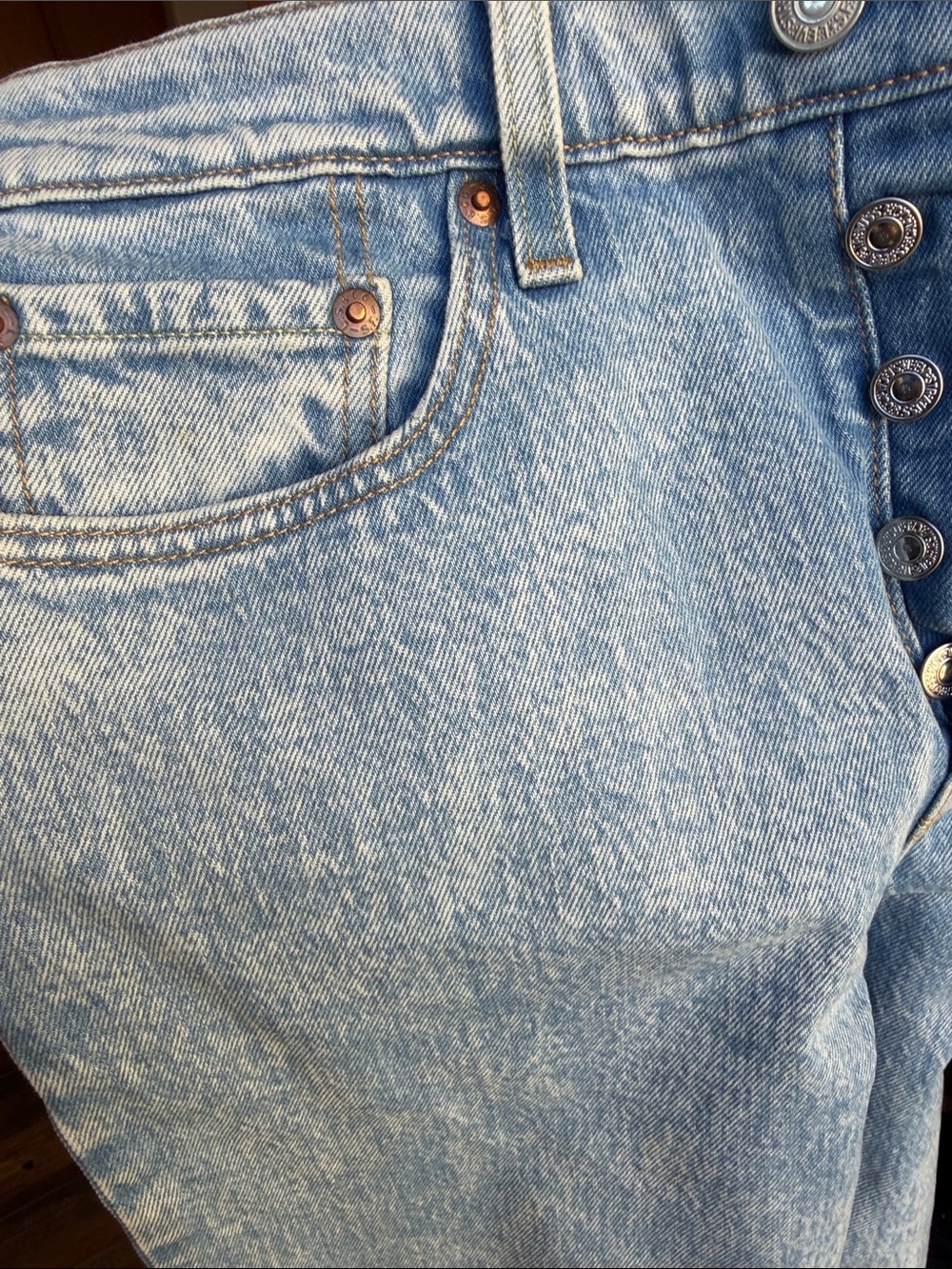 Levi's 501 Crop in Tango Surge W27 L26 Vintage Inspired - Picture 8 of 11